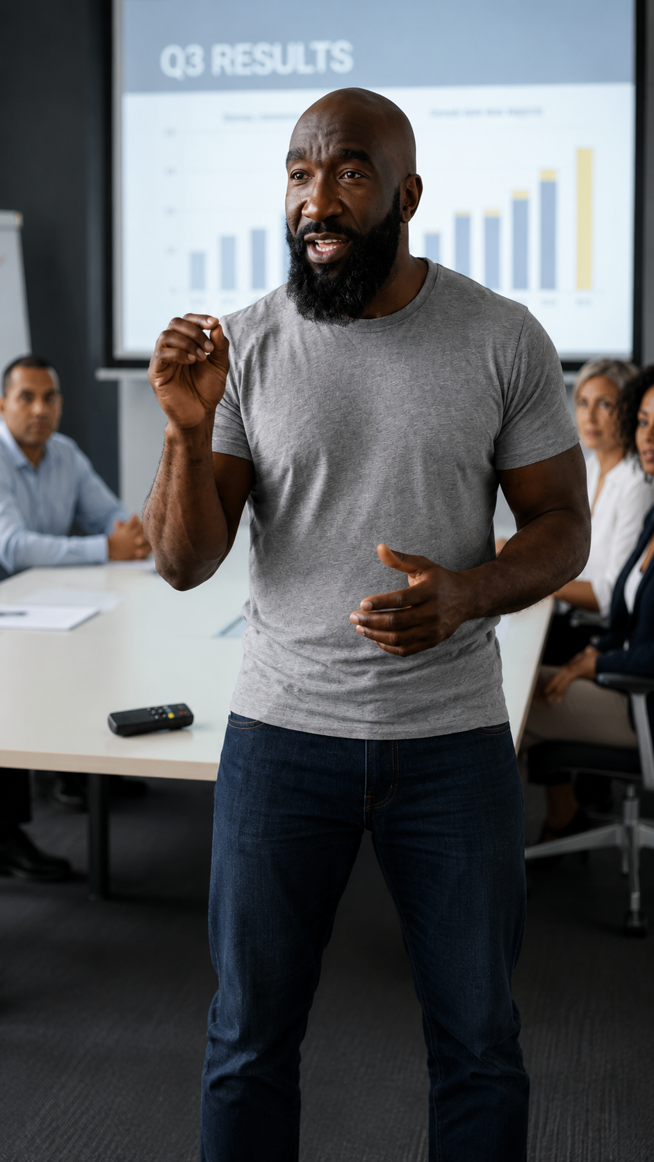 Kevin Jackson coaching a leadership team through a framework